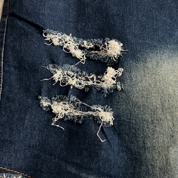 VIP MODAS Brasil Destroyed Denim Skort NWT Plus Size 52 - Picture 2 of 10